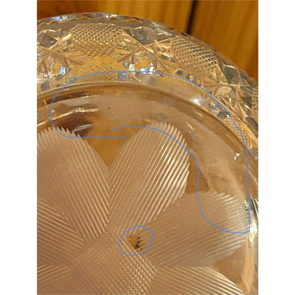 American Brilliant Period ABP Cut Crystal Flower Scalloped Sugar Bowl (5352) - Picture 7 of 10